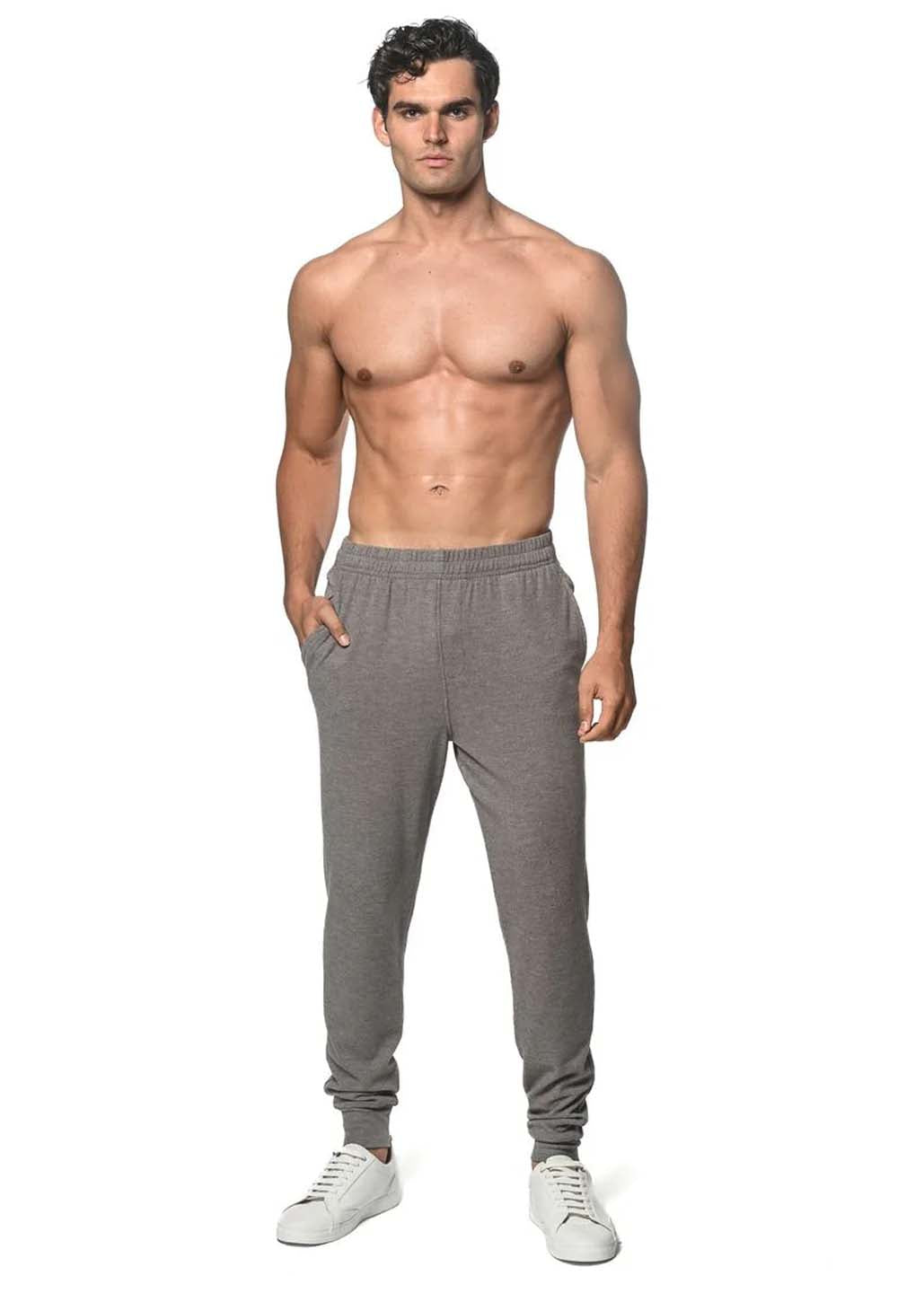 Postmarc Sueded Knit Jogger with Cuff - Fawn Grey