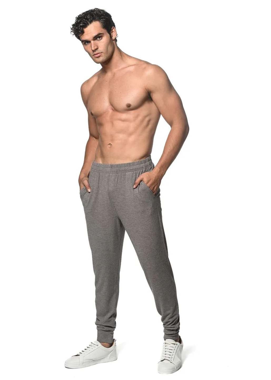Postmarc Sueded Knit Jogger with Cuff - Fawn Grey