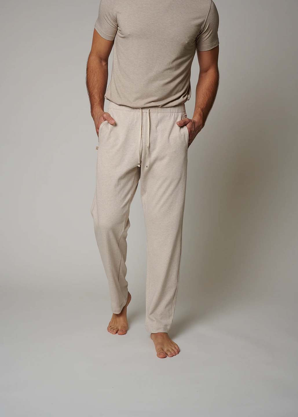 LEISURE LAB Cotton Lounge Pant - Neutral Quartz