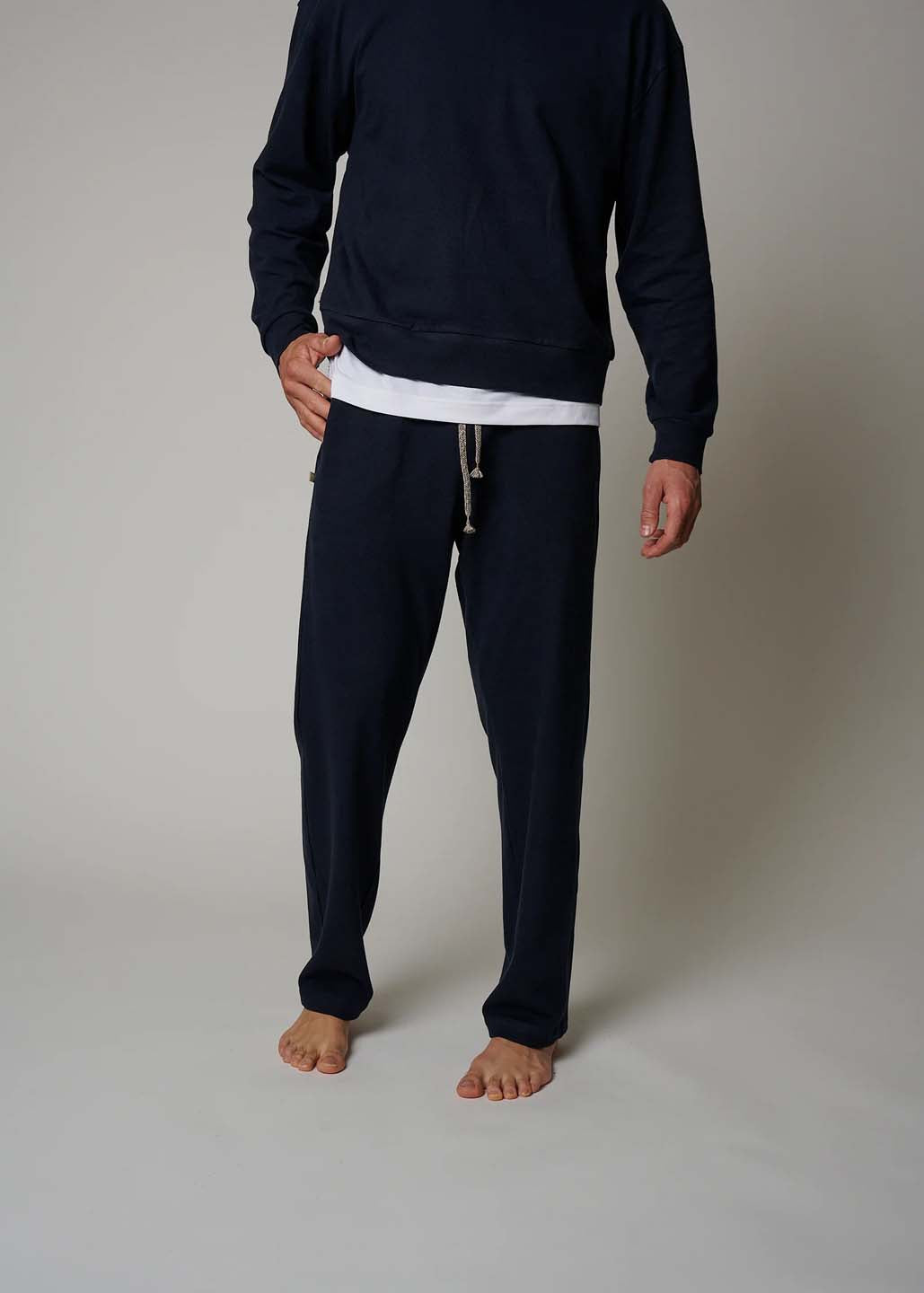 LEISURE LAB Cotton Lounge Pant - Lapis Blue