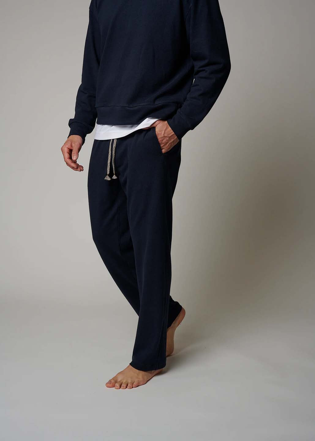 LEISURE LAB Cotton Lounge Pant - Lapis Blue