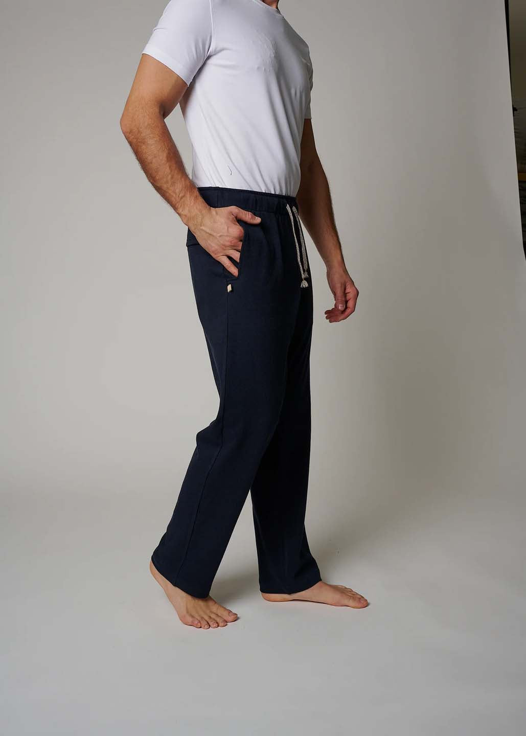 LEISURE LAB Cotton Lounge Pant - Lapis Blue