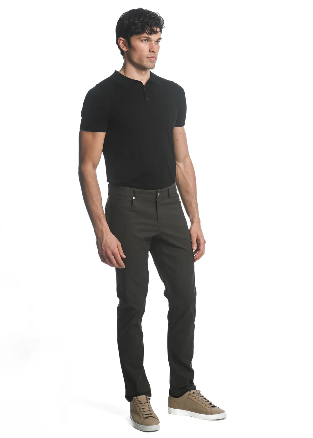 Postmarc Textured Stretch Woven 5-Pocket Jeans - Carbon Grey