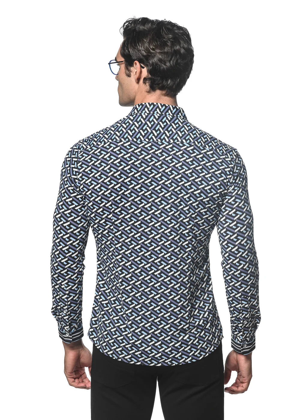 Postmarc Performance Long-Sleeve Shirt - Midnight Maze Print