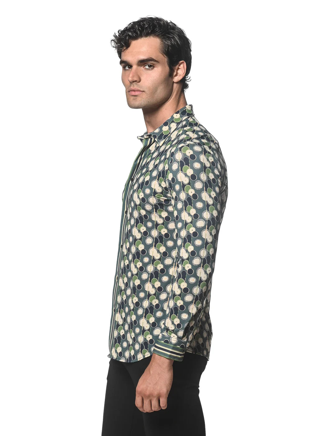 Postmarc Performance Long-Sleeve Shirt - Fern Circles Print