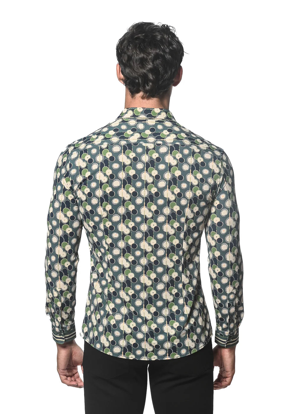 Postmarc Performance Long-Sleeve Shirt - Fern Circles Print