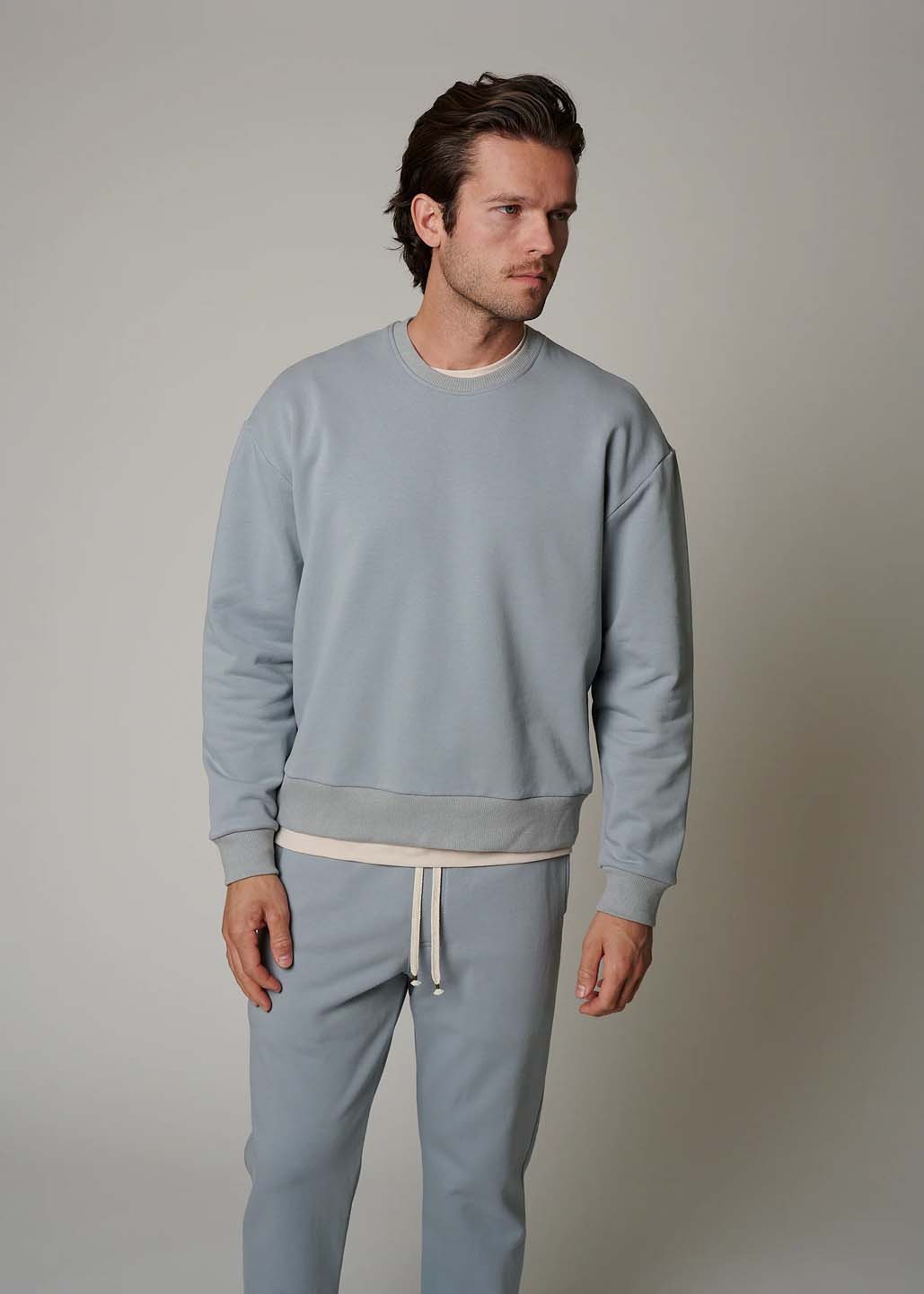LEISURE LAB Zen Crewneck Sweatshirt - Cloud