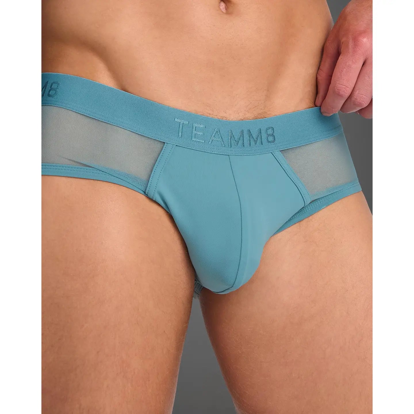 Teamm8 Score Sheer Brief - Teal Blue