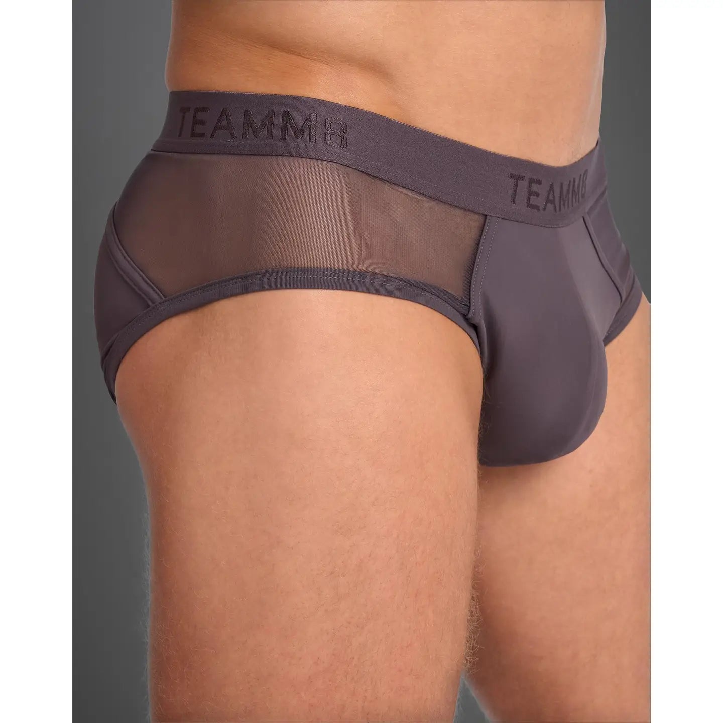 Teamm8 Score Sheer Brief - Gunmetal Grey